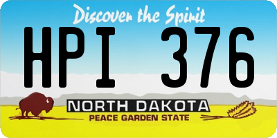 ND license plate HPI376