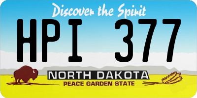 ND license plate HPI377