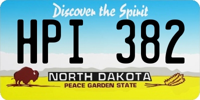 ND license plate HPI382