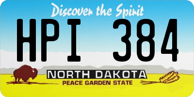 ND license plate HPI384