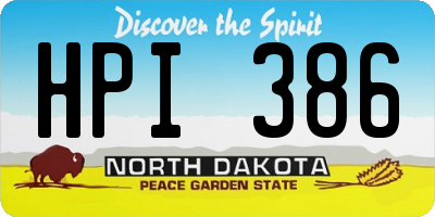 ND license plate HPI386