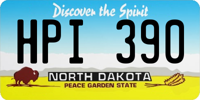 ND license plate HPI390