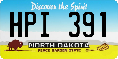 ND license plate HPI391