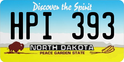 ND license plate HPI393