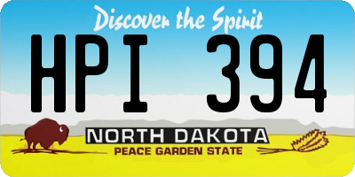 ND license plate HPI394