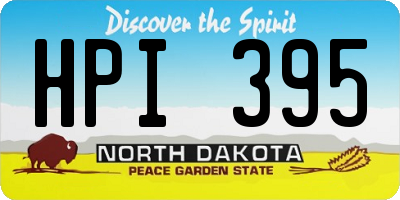 ND license plate HPI395