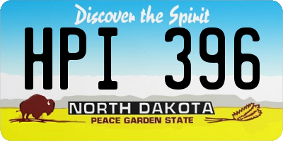ND license plate HPI396