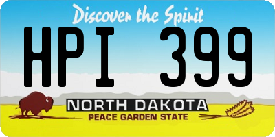 ND license plate HPI399