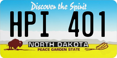 ND license plate HPI401