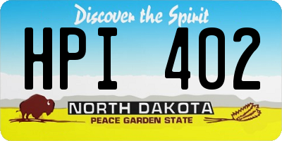 ND license plate HPI402