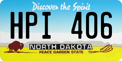 ND license plate HPI406