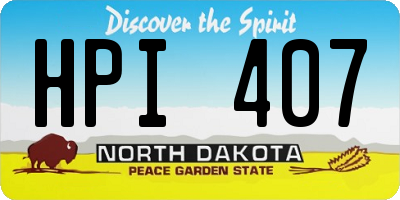 ND license plate HPI407