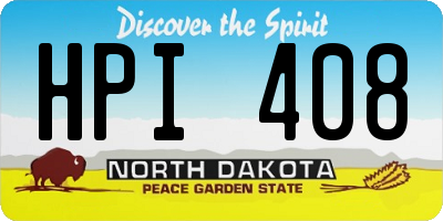 ND license plate HPI408