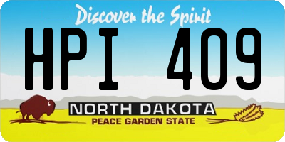 ND license plate HPI409