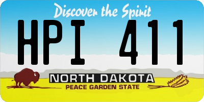 ND license plate HPI411
