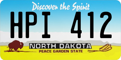 ND license plate HPI412
