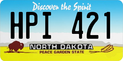 ND license plate HPI421