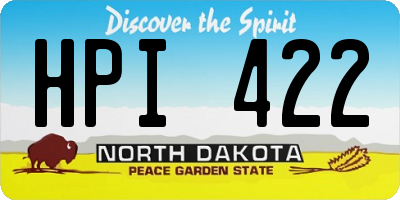 ND license plate HPI422