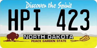 ND license plate HPI423