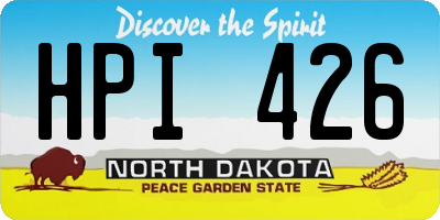 ND license plate HPI426