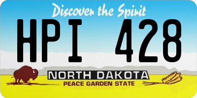 ND license plate HPI428