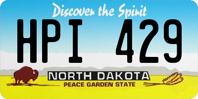 ND license plate HPI429