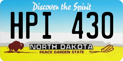 ND license plate HPI430