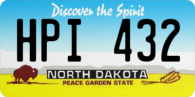 ND license plate HPI432