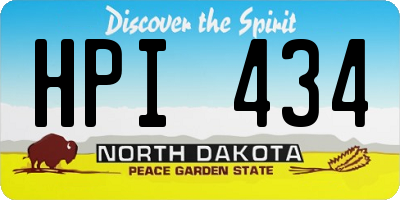 ND license plate HPI434