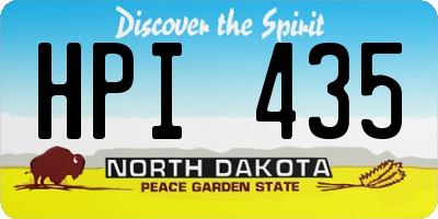 ND license plate HPI435