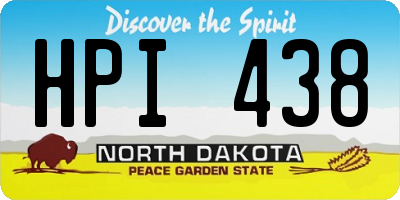 ND license plate HPI438