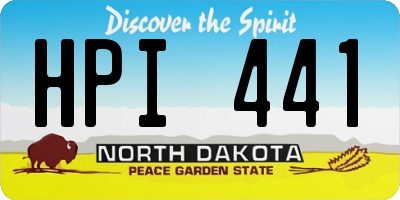 ND license plate HPI441