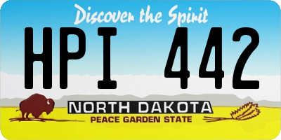 ND license plate HPI442