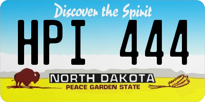 ND license plate HPI444