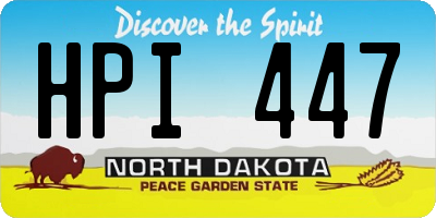 ND license plate HPI447