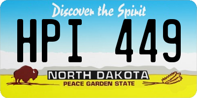 ND license plate HPI449