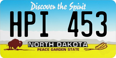 ND license plate HPI453