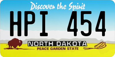 ND license plate HPI454