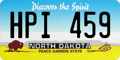 ND license plate HPI459