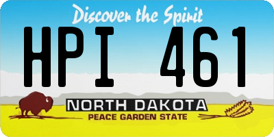 ND license plate HPI461