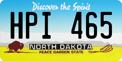 ND license plate HPI465