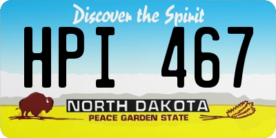 ND license plate HPI467