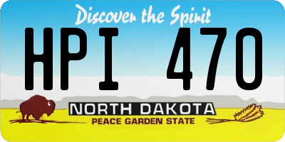 ND license plate HPI470