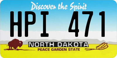 ND license plate HPI471