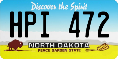 ND license plate HPI472