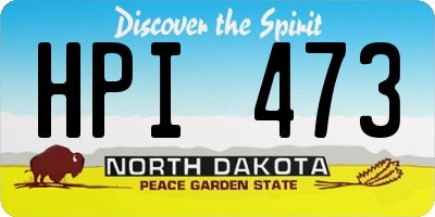 ND license plate HPI473