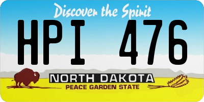 ND license plate HPI476
