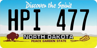 ND license plate HPI477