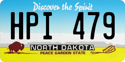 ND license plate HPI479