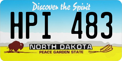 ND license plate HPI483